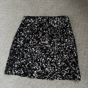 ASOS Black Sequin Mini Skirt